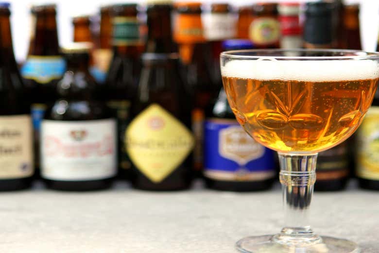 Glass of Belgian beer