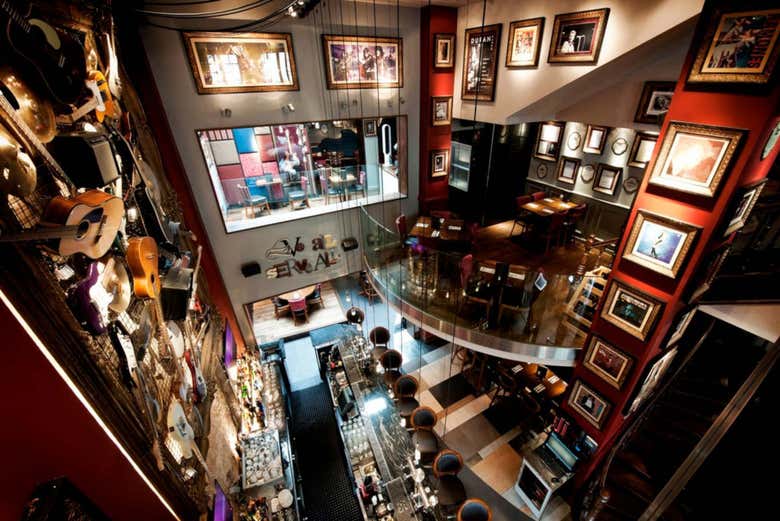 Inside the Hard Rock Cafe Brussels